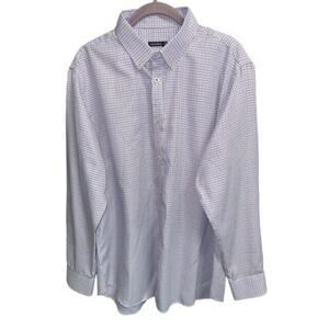 Mondino Large Shirt Dashing Red Blue Purple Plaid Check Lightweight Long Sleeves